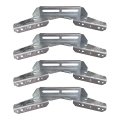 A A 4 Pack Pontoon Wing Bunk Brackets V Silver Metal Frame 