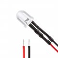 2pcs 8mm Pre Wired Led Blue Dc6-12v Clear Lens Light Emitting Diodes 