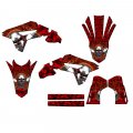 2021-2023 Crf 450 R Flaming Gearhead Red Senge Graphics Base Kit For Honda 