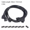 Uxcell Argb Splitter Cable With 3p Connector For 5050 3528 Led 1 To Female 50cm 4 Set