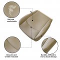 Secosautoparts Driver And Passenger Bottom Replacement Perforated Leather Seat Cover Tan Fit For Dodge Ram 2500 3500 4500 5500