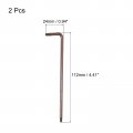 Uxcell T20 Anti Tamper Proof Torx Star Key Bit Wrench L-shape 4 41-inch Long Arm S2 Steel 2 Pcs