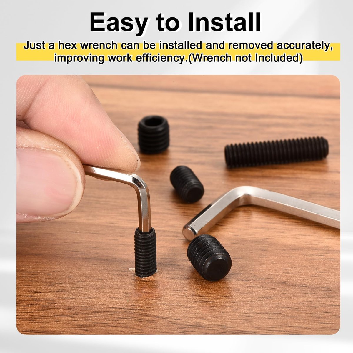 10pcs Hex Socket Grub Screw M5x5mm 304 Stainless Steel Head Set Screws Flat Point Bolt For Door Handles Light Fixture Repair