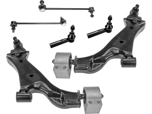 Front Lower Control Arm Ball Joint Tie Rod End And Sway Bar Link Kit 6 Piece For 2010-2017 Gmc Terrain 2 4l 4-cylinder