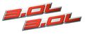 2 X Pair Set 3 0l Liter Embossed Red On Highly Polished Silver Real Aluminum Auto Emblem Badge Nameplate For Cadillac Cts
