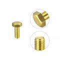 Uxcell Brass Hex Bolts M8x20mm 3pcs Fully Thread Grade 4 8 Solid Hexagon Head Bolt Machine Screws For Machinery