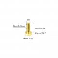 Uxcell Brass Hex Bolts M8x20mm 3pcs Fully Thread Grade 4 8 Solid Hexagon Head Bolt Machine Screws For Machinery