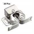 Uxcell Cabinet Door Double Roller Catch Ball Latch With Prong Hardware Silver 20pcs
