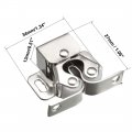 Uxcell Cabinet Door Double Roller Catch Ball Latch With Prong Hardware Silver 20pcs