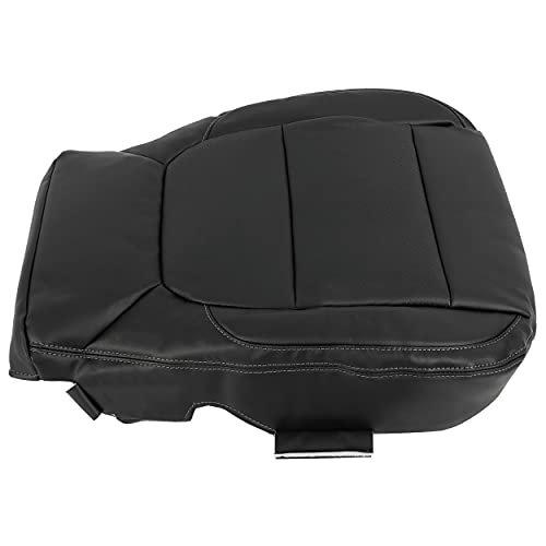 Synthetic Leather Seat Covers Driver Bottom Side For 2019 2020 2021 Silverado Crew Cab Black Lt Wt