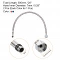 Uxcell 20 Inch Long Faucet Supply Line Connector 2pcs G1 2 Female Compression Thread X M10 Male Braided 304 Stainless Steel