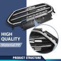 Front Bumper Upper Grille Assembly For Ford Ecosport 2018 2019 2020 2021 2022 Gn15-17b968-aaw Chrome And Black Polypropylene