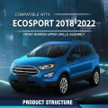 Front Bumper Upper Grille Assembly For Ford Ecosport 2018 2019 2020 2021 2022 Gn15-17b968-aaw Chrome And Black Polypropylene