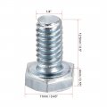 Uxcell Hex Head Screw Bolts Carbon Steel 1 4 -20x1 2 Fastener Grade 5 Unc 20pcs