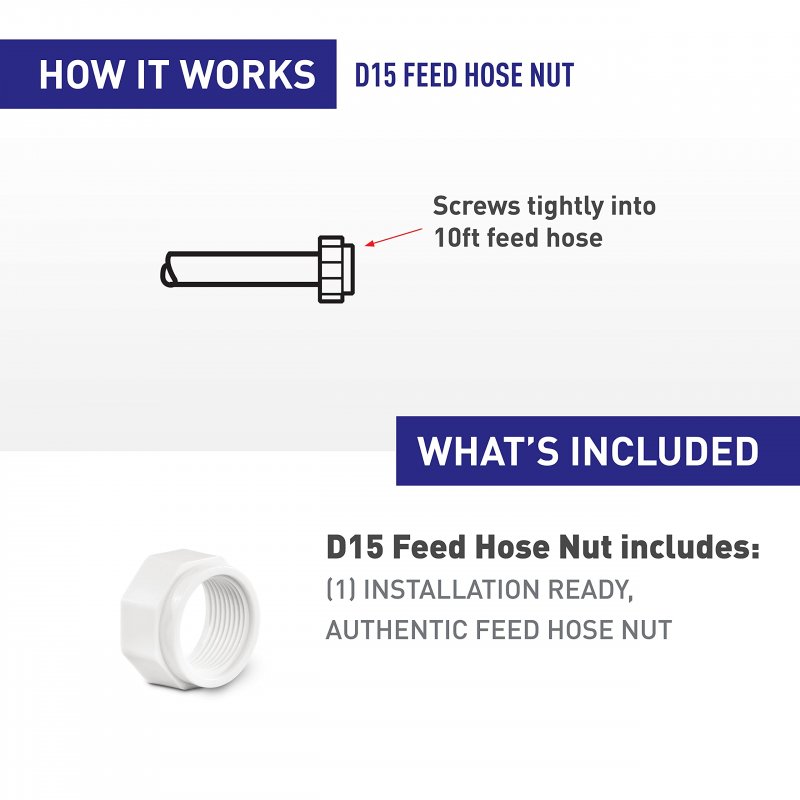 Polaris Genuine Parts D15 Feed Hose Nut Replacement Part For Pressure-side Pool Cleaners 280 Tanktrax 380 Tr28p 180
