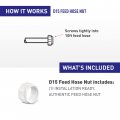 Polaris Genuine Parts D15 Feed Hose Nut Replacement Part For Pressure-side Pool Cleaners 280 Tanktrax 380 Tr28p 180
