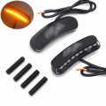 Httmt- Black Ninja Logo Led Mirror Block Off Base Plates Compatible With 2011-2015 Kawasak Zx-10r P N Mt222-018a-bk-ninja A