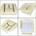Labwork Driver Bottom Leather Seat Cover And Sponge Cushion Replacement For Chevrolet Silverado 2003-2007 Black