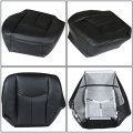 Labwork Driver Bottom Leather Seat Cover And Sponge Cushion Replacement For Chevrolet Silverado 2003-2007 Black