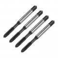 Uxcell 4pcs Metric Spiral Point Thread Taps M5 X 0 8 H2 Nitride Coated Screw Tap Fully Ground High Speed Steel 6542 Machine