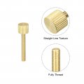 Uxcell Knurled Thumb Screws M4x30mm Flat Brass Bolts Grip Knobs Fasteners For Pc Electronic Mechanical 2pcs