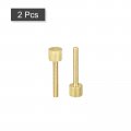Uxcell Knurled Thumb Screws M4x30mm Flat Brass Bolts Grip Knobs Fasteners For Pc Electronic Mechanical 2pcs