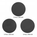 Uxcell 5-inch Hook And Loop Sanding Disc Wet Dry Silicon Carbide 240 320 400 Grit Assorted 15 Pcs