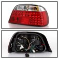 1995-2001 Bmw E38 7-series Red Lens Premium Led Tail Light Housing Lamp Assembly Driver And Passenger Side Replacement Pair 