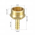 Uxcell Brass Barb Hose Fitting Connector Adapter 8 5mm Barbed X G3 4 Male Pipe 2pcs