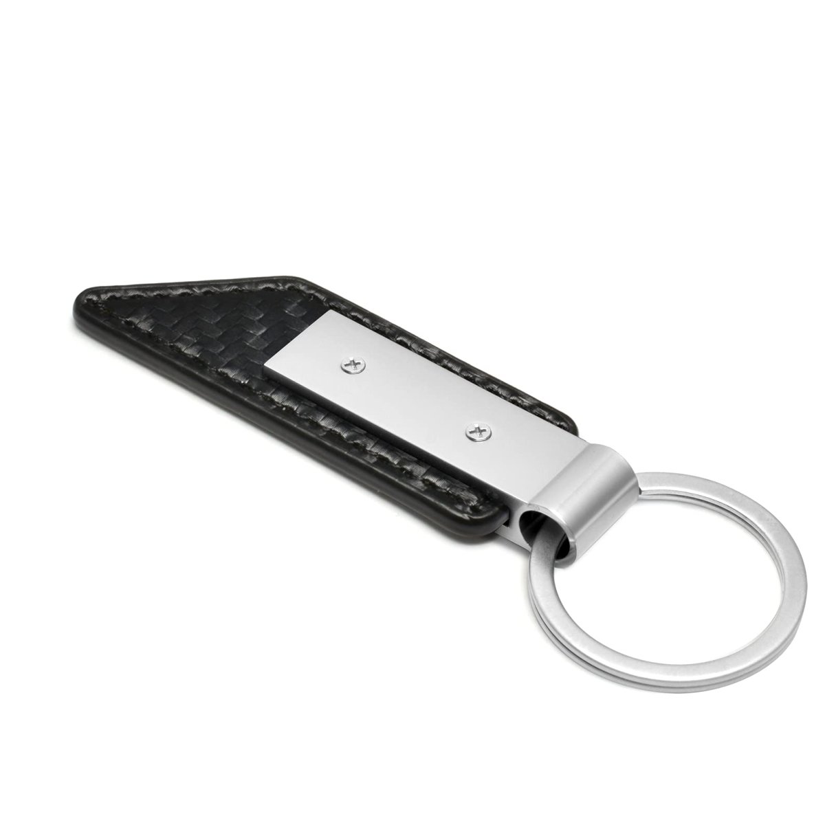 Nissan Sentra Pu Leather Carbon Fiber Texture Strap Silver Metal Bar Key Chain Official Licensed