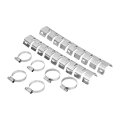 Tcmt Exhaust Muffler Pipe Heat Shield Cover Guard 6pcs Clamps Fits For 13-18 Bmw R1200gs