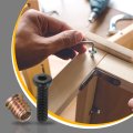 28sets 1 4-20 X-5 32 Furniture Screw Threaded Inserts For Wood 1 4 19 Nut Bolt Fastener Connector With Hex Socket Drive Mount 