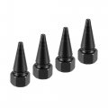 X Autohaux 8pcs Black Spike Wheel Tyre Tire Valve Air Stem Cap Cover Universal For Car Truck Motorcycle Bike