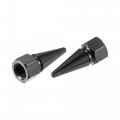 X Autohaux 8pcs Black Spike Wheel Tyre Tire Valve Air Stem Cap Cover Universal For Car Truck Motorcycle Bike