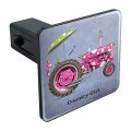 Farm Tractor Country Girl Pink Polka Dot Farming Tow Trailer Hitch Cover Plug Insert