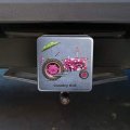 Farm Tractor Country Girl Pink Polka Dot Farming Tow Trailer Hitch Cover Plug Insert