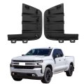 Black Front Bumper Cover Trim Molding Left And Right 2pcs Replacement For Silverado 1500 2019-2022 Gm1046121 Gm1047121 84588811 