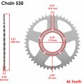 Caltric Black O-ring Drive Chain And Sprocket Kit Compatible With Suzuki Gsx600f Katana 600 1989 1990 1991