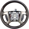 2013-14 Gmc Acadia Buick Enclave Cocoa Leather Steering Wheel W Wood 22833218 