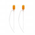 2pcs Manual Hand Siphon Oil Water Petrol Fuel Liquid Transfer Pump With Bendable Tube Orange 