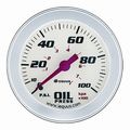 8444 Mechanical Oil Pressure Gauge 2 5 8 In White With Aluminum Bezel 0 To 0 Psi Or 0 70 Kpa Rear Twist Ring Mount Design 