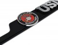 Marines Usmc 3d Black Metal License Plate Frame