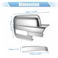 X Autohaux Pair Chrome Plated Full Mirror Cover Covers Cap For Ford F150 2009-2014 With Turn Signal Cut Do Not Fit Towing