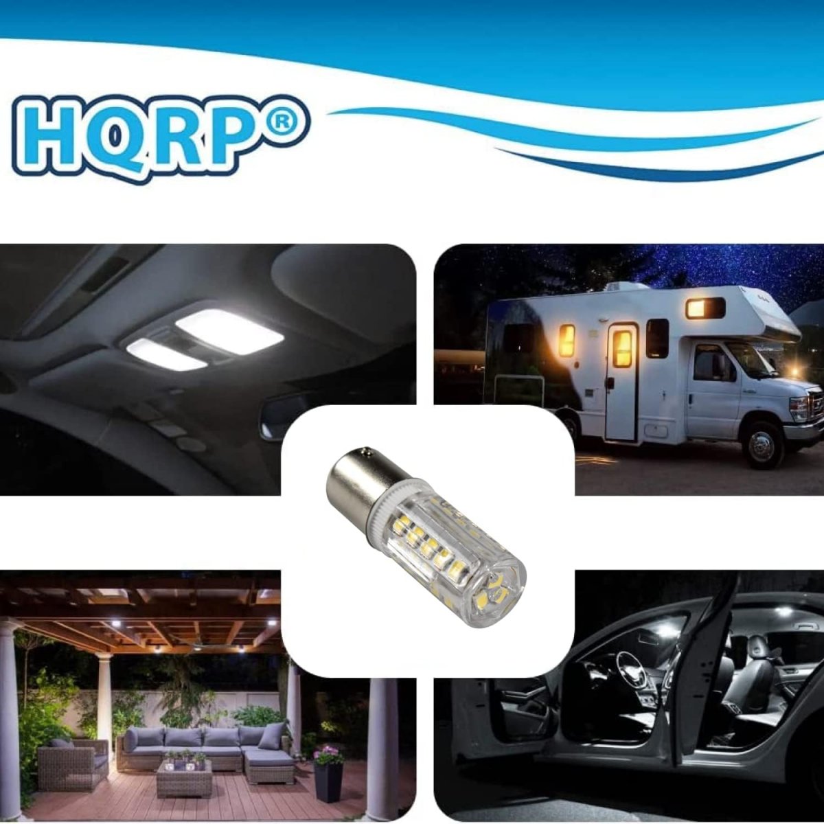 Hqrp 2-pack Ba15s Led Bulbs 33 Leds 12-24v For John Deere Gx345 Gx355 G100 G110 La100 La105 La110 La115 La120 La125 La130 La135