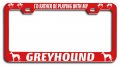 I D Rather Be Loveing With Greyhound Dogs Pets Rd Metal License Plate Frame Tag Holder P92 