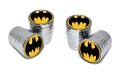 Elektroplate Officially Licensed Dc Comics Batman Bright Chrome Aluminum Superhero Tire Valve Stem Caps Universal Fit For Cars 