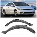 Hecasa Front Inner Fender Liner For 2006-2011 Honda Civic Coupe 2-door Splash Shield Guard Replacement Ho1250106 Ho1251106 