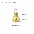 Uxcell 10pcs Knurled Thumb Screws M5x8mm Brass Shoulder Bolts Stepped Grip Knobs Fasteners For Pc Electronic Mechanical