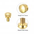 Uxcell 10pcs Knurled Thumb Screws M5x8mm Brass Shoulder Bolts Stepped Grip Knobs Fasteners For Pc Electronic Mechanical