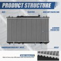 Auto Dynasty Radiator For 2002-2003 Toyota Solara 2 4l Dpi 2623 Aluminum Core Replacement With Toc 1-row 1-3 8 Inlet Outlet